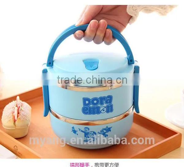 2015 Wholesale Cartoon Two Layer Thermal Insulation Lunch Box /lovely Thermal Insulation Lunch Box for Kid, Heat photo-5