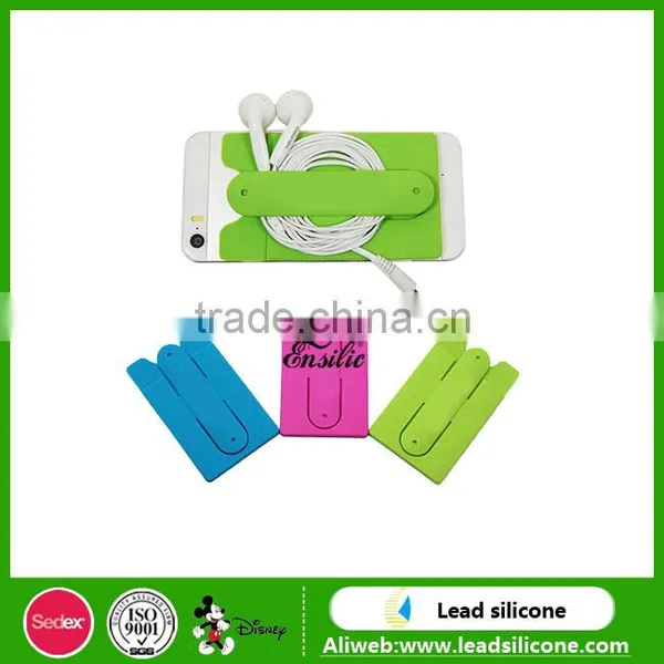 Cheap 3M Sticker Silicone Smart Wallet,iwallet for Mobile Phone Silicone Card Holder photo-6