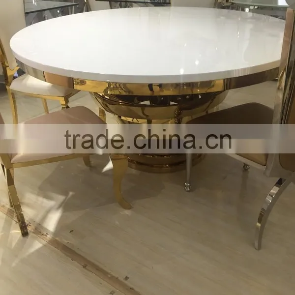 Modern Metal Frame Mdf Top Dining Table Wedding Table photo-2