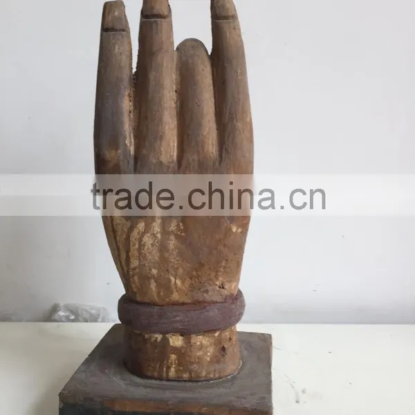 Antique Hand Made Wooden Carving Buddha Hand Sculpture,wooden Statues,Religious Sculptures photo-3