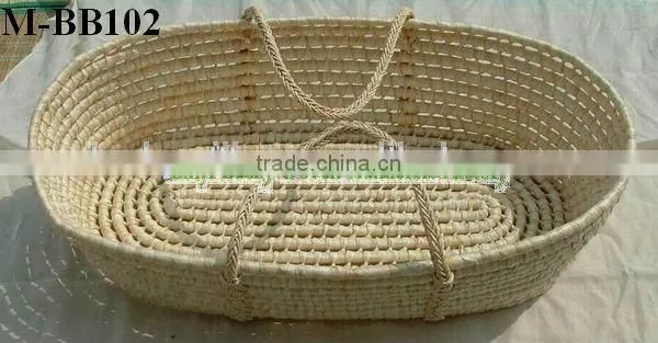 Hand Made White Wickerbaby Cloth Basket for Home Use photo-4
