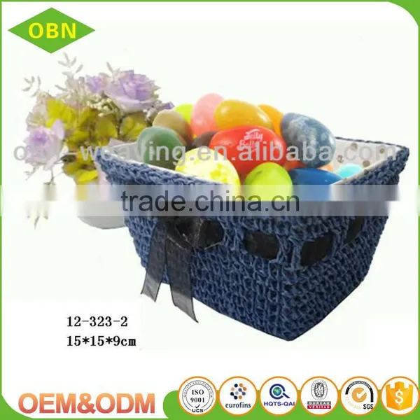 Latest Design Wholesale Customized Pure Handmade Colorful Woven Mini Cheap Empty Gift Basket photo-2