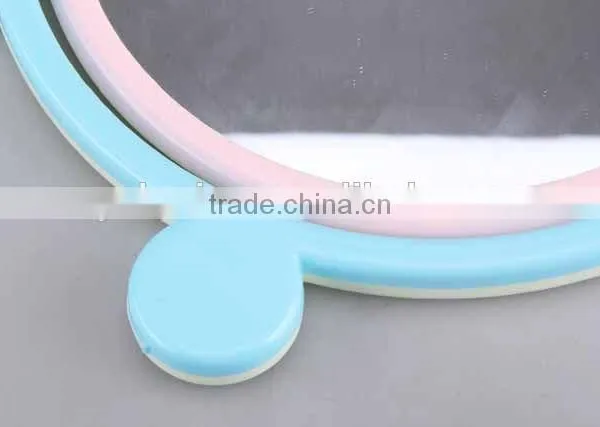 Colorful Round Plastic Double Sided With Double Round Foot Base Mirror photo-2