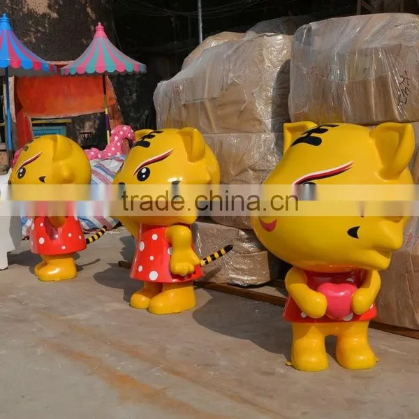Outdoor Fiberglass Cat Cartoon Figure photo-4