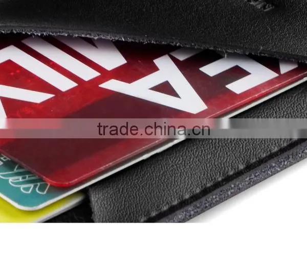 Crosshatch Black Front Pocket Card Holder Slim Wallet RFID Blocking photo-6
