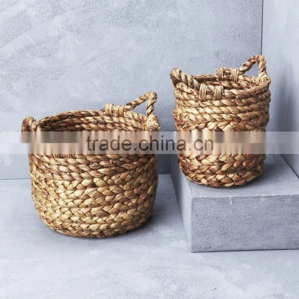 Vietnam Wholesale Water Hyacinth Storage Laundry Basket photo-6