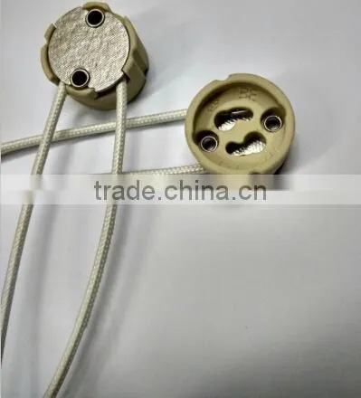 Hot Selling GU10 Porcelain Halogen Lampholder With Cable photo-3