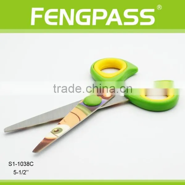 S1-1038C 5.5" 2Cr13 Stainless Steel Blade With PP+TPR Plastic Handle Mini Scissors photo-4