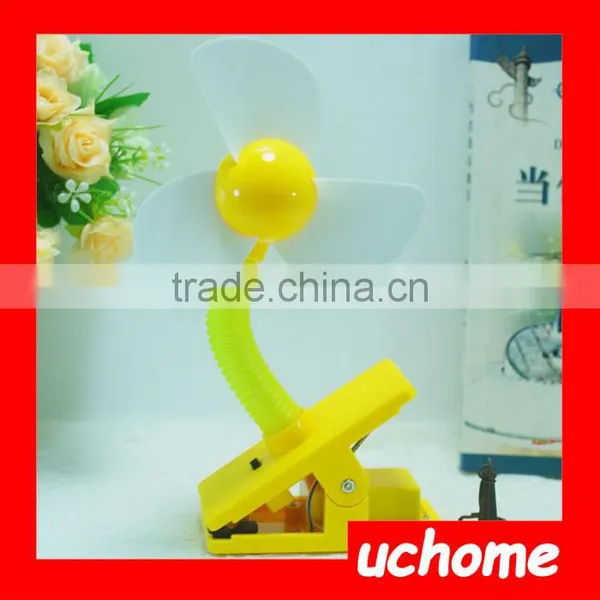 UCHOME Newest Colorful USB/Battery Clip Fan Baby Mini Fan Best Fan With Safety Foam Blade photo-2