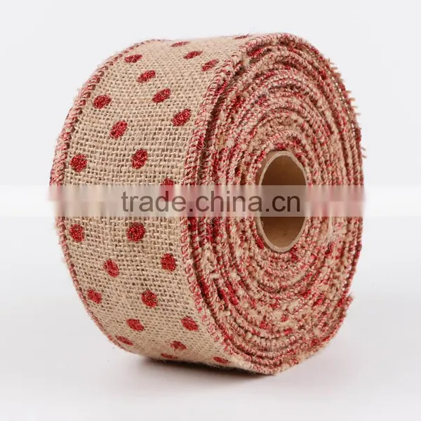 MSD 2016 Woven Jacquard 2.5 Inch Wide Natural Jute Ribbon photo-4