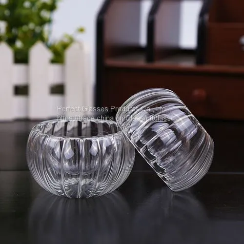 Mini Glass Cup for Coffee and Tea Kungfu Tea Cup Pumpkin Shape Cup Pumpkin Glass Cup Christmas Party Cup photo-2