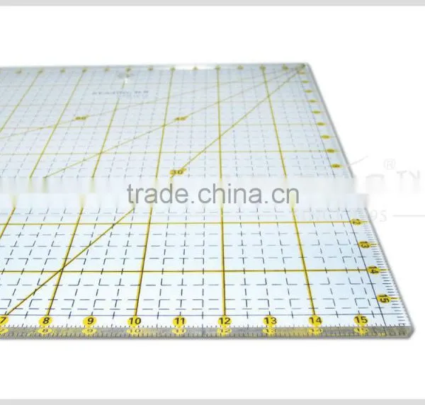 Kearing Pro Square Ruler Template 16cm*16cm Acrylic Patchwork Quiting Rulers With Diagonal Line for Sewing# KPR1616 photo-2