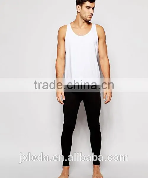 Men Black Soft Loungewear Fitness Wear Leggings OEM Custom Factory in China