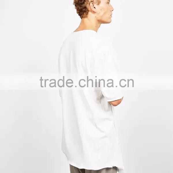 MGOO 2017 OEM Plus Size American Apparel Newest Fashion Plain White T-shirt Custom Cotton Street Style photo-3