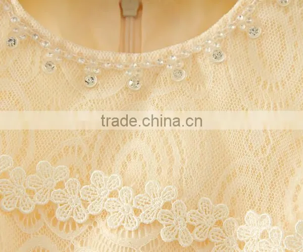 New Arrival Fashion Design Small Girls Dress Lace Princess Baby Girls Flower Sexy Dresses Kids Clothes photo-6