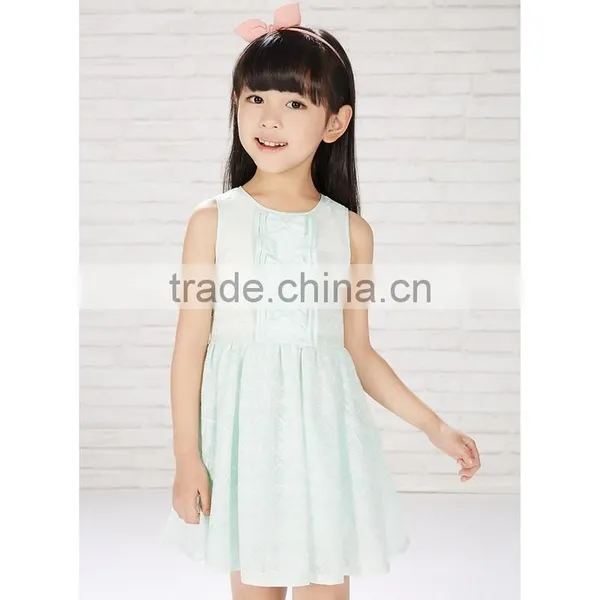 Baby Girl Casual Light Blue Girl Dress Baby Girl Birthday Dresses Hot Sale photo-2