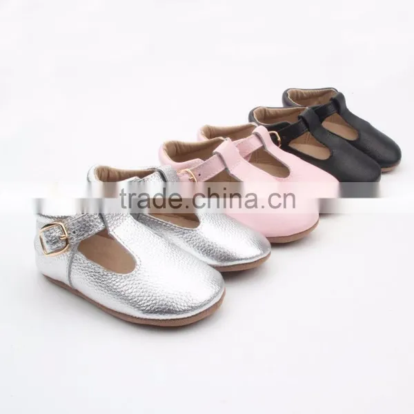 T-bar Baby Leather Mary Jane Baby Shoes photo-2