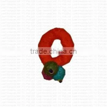 Pure Sheep Wool Soft Wool Felted Flowery Design Finger Ring/ 100% Hand Made Felt Finger Ring photo-6