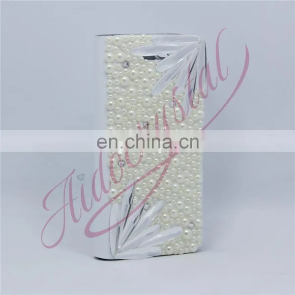 Aidocrystal Pearl Double White Feather Flower Customized Phone Covers for Huawei P9 Lite photo-2