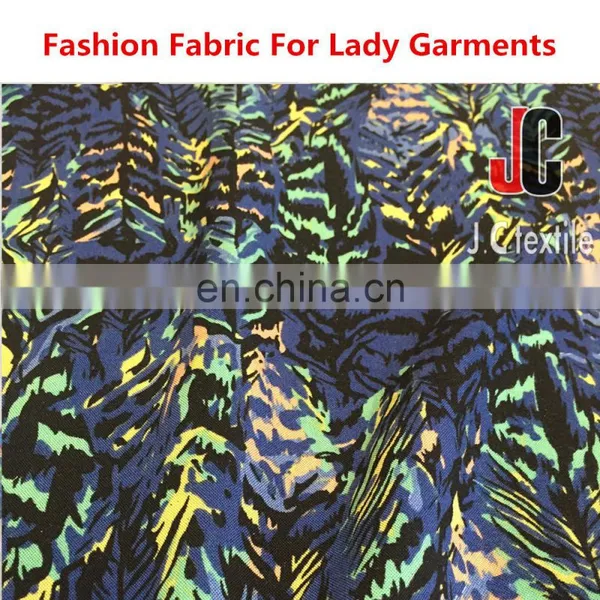 Cloth Material Fabric New Fashion Design 100% Rayon Plant Printed Plain Fabric photo-2