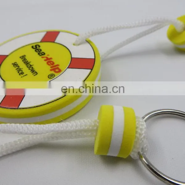 Factory Direct Supply Round EVA Key Chain Rings With Two Sides Printing Logo Key Holder photo-3