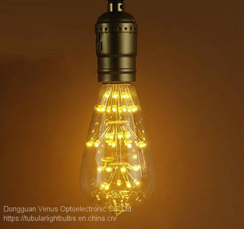 Vintage Light Bulb ST64 3W Edison LED Bulb 250LM Repalce 25W Incandescent Lamp photo-3