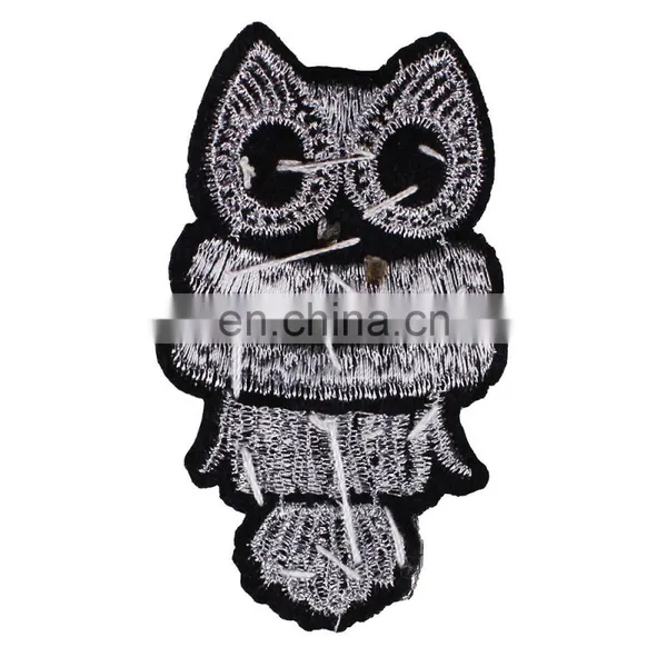 2017 Handmade Beaded Rhinestone Owl Patches Applique For Brooch Clothing photo-3