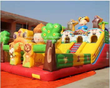 Party Rental Inflatable Trampoline Bouncer Playground Games for Children and Adult Size 10*5m photo-4