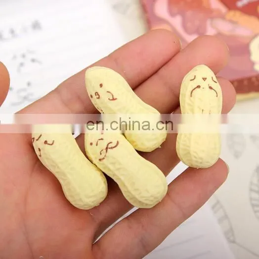 4 Pcs Peanut Eraser Very Cute Eraser for Student 3d Erasers For Kids photo-3