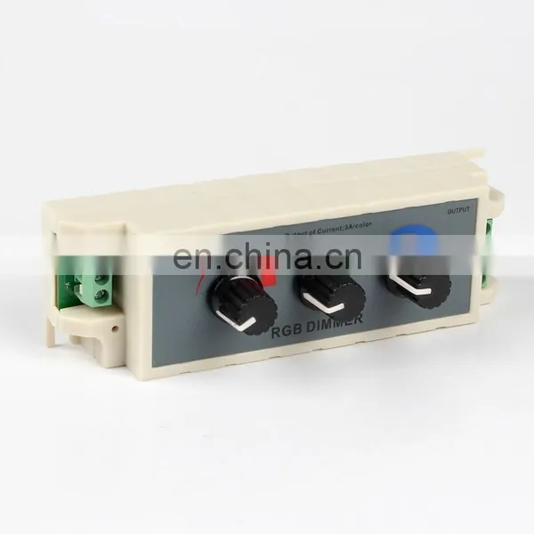 DC12V 24V 9A Knob RGB LED Dimmer Controller Output for RGB/ Single Color LED Strip Lights photo-3