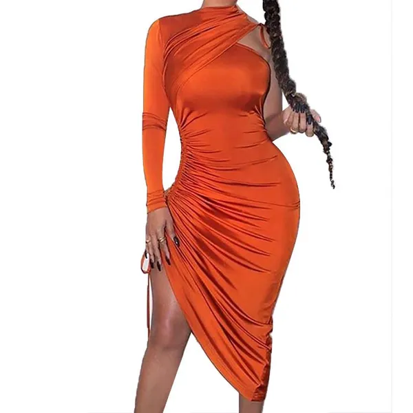 Newest Women Sexy Fashion Leopard Print Long Sleeve Skinny Maxi Dress Ladies Skinny Dresses photo-3