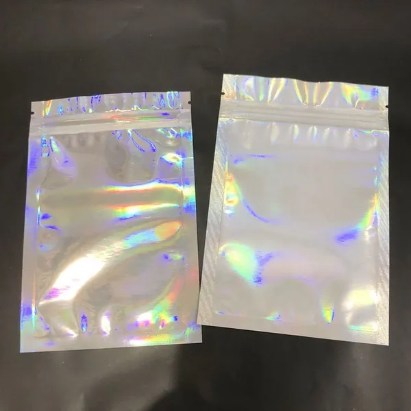 Custom Print Stand Up Zipper Foil Mylar Holographic Eyelash Makeup Packaging photo-4
