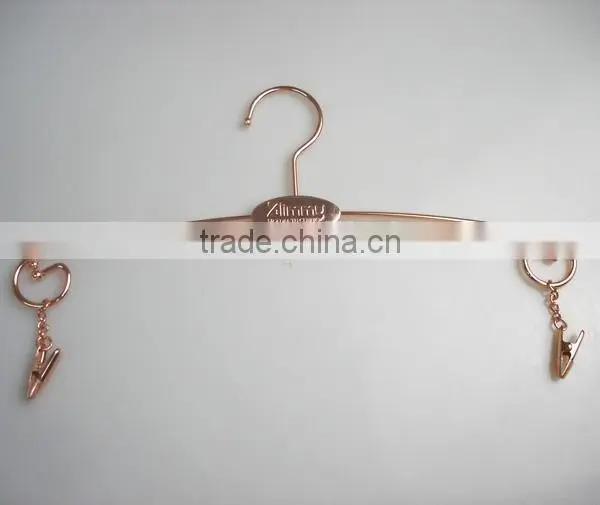 FM-67 Fashion Style Rosy Gold Metal Lingerie Hanger photo-2
