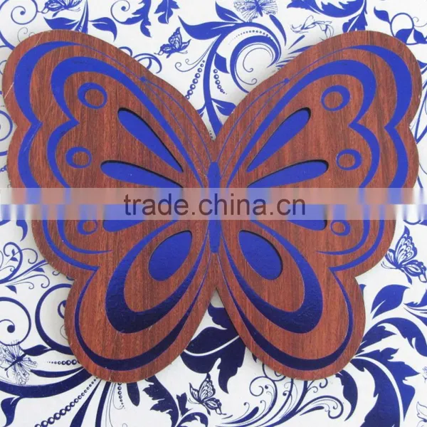 2016 Most Popular Design Beautiful Butterfly Wooden Wedding Cards With Handbag photo-5