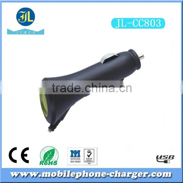 Fast Charging Mobile Phone Car Charger With Retractable Cable 1.5m photo-2
