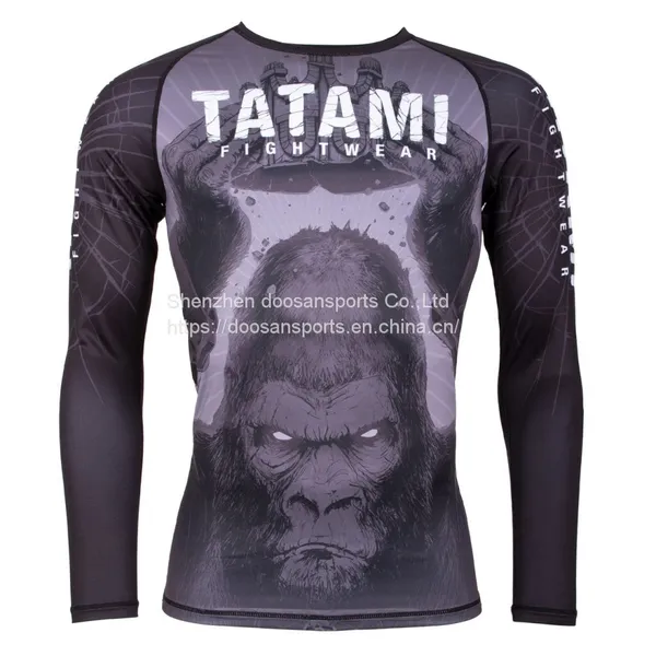 Sublimation Men Polyester Suits Unti-UV Protection  custom long Sleeve Rash Guard