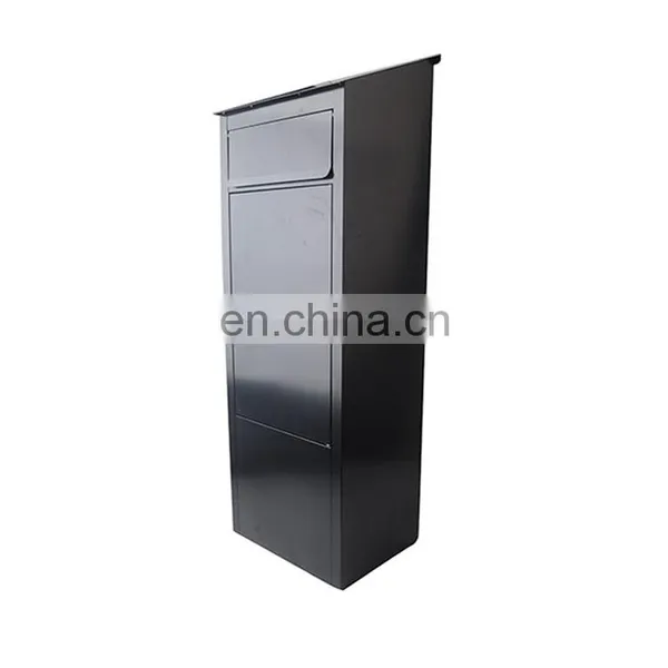 Custom Intelligent Integrated Metal Black Wall Mount Parcel Letter Mailing Mail Post Packaging Large Drop Box photo-2
