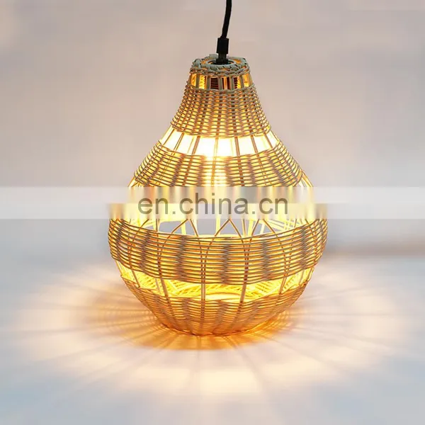 Pendant Lamp Lighting Home Decorate Living Room Rattan Lampshade Pendant Light
