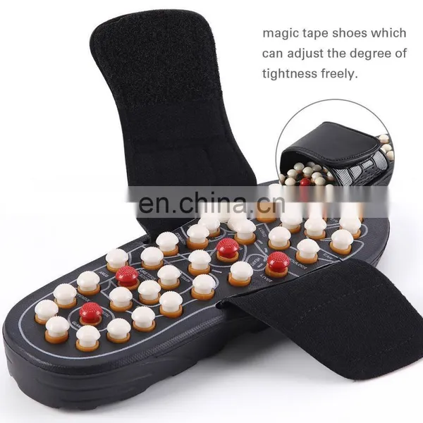 Natural Jade Stone Health Care Healing Foot Massaging Slipper Acupuncture Shoes Massage photo-2