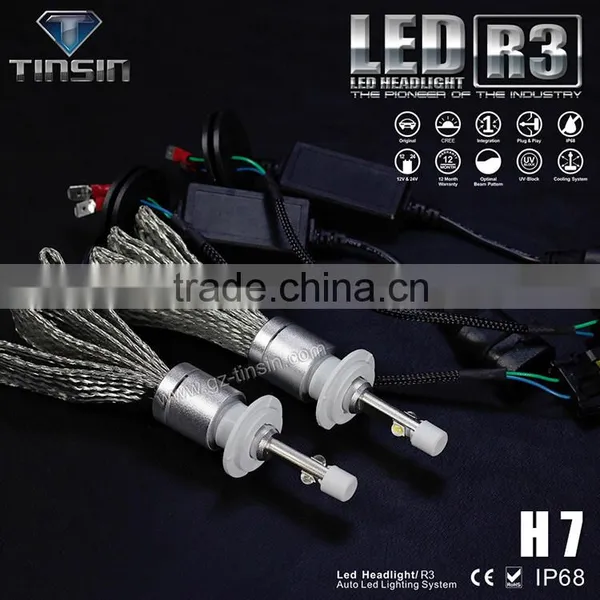 Guangzhou Tiansheng High Power Automobile 40W All in One h7 Car Led Headlight photo-3
