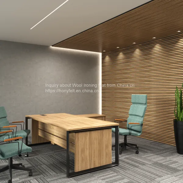 Polular Interior Wall and Ceiling Decorative and Sound Proof Akupanel Technical Wood Veneer and Natural Wood Veneer MDF Slat Wooden Acoustic Panels With PET Felt Board photo-5