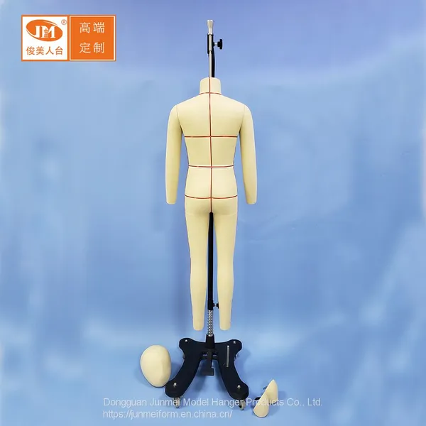 Industry Fiberglass Made Boys' Full Body Sewing Tailors' Mannequin With Detachable Head, Shoulder Caps Size 130 photo-5