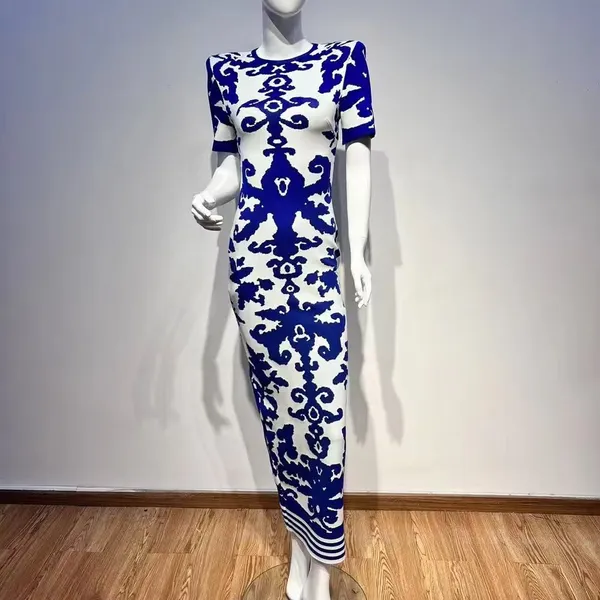 Women's Knitted Dress With Pattern