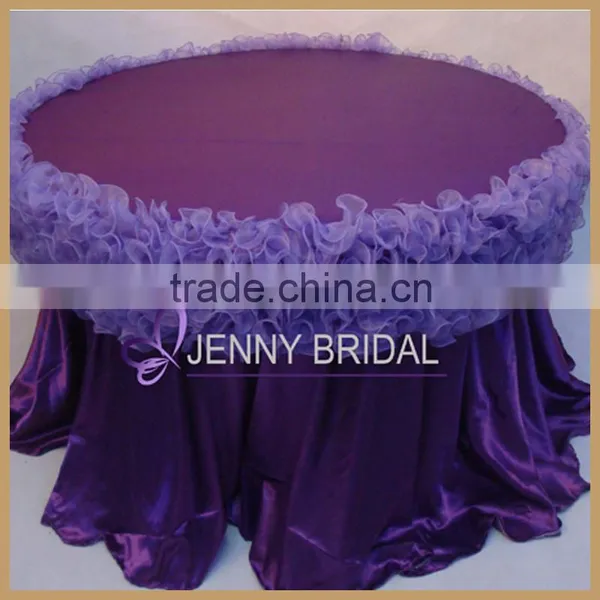 TR006B1 Fancy Organza Table Skirt for Wedding Banquet