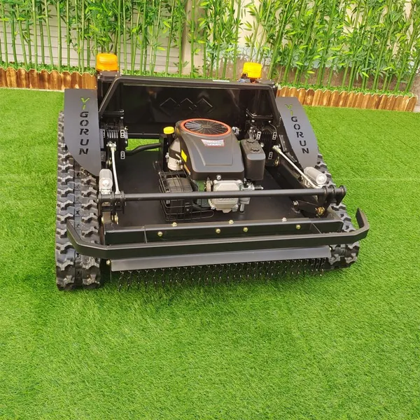 Rubber Track 4-Stroke Self Propelled Petrol Engine All Slopes Remotely Controlled Crawler Grass Cutter photo-2