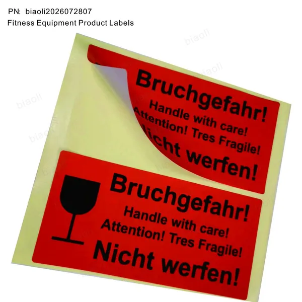 Fitness Equipment Labels