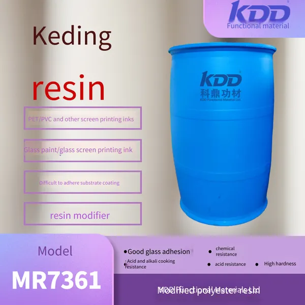 KDD Resin MR7361 Solid Saturated Polyester Resin is Specifically Used for PET Film and Other Substrate Screen Printing Gravure Coating Ink System