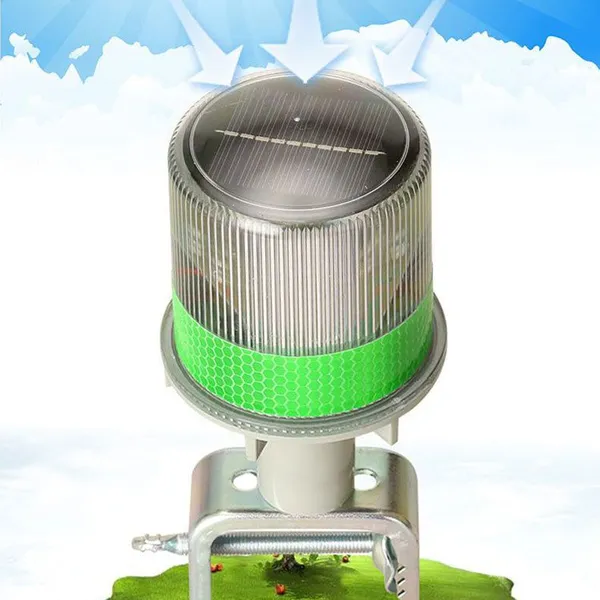 LED Solar Navigation Beacon Light, Ship Navigation Signal Flashing Light, Road Safety Fence, Traffic Obstacle Warning Light