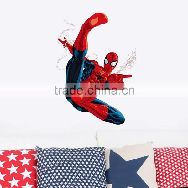 3d Cartoon Spiderman Wall Stickers for Kids Rooms Children Room Wall Decals Home Decor Wallpaper Mural Gift Christmas Decoration photo-2