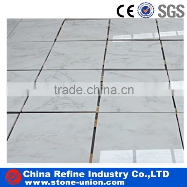 Polished Staturio Bianco Chinese White Marble Flooring Tiles photo-3